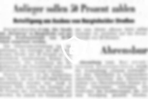 Anlieger sollen 50 Prozent zahlen