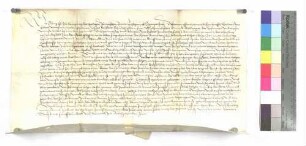 Georg, Herr zu Limpurg, Reichserbschenk, belehnt Kaspar Kaiser, Schultheiß zu Gmünd, als Träger des Magistrats zu Gmünd, mit der Überschlagmühle zu Gmünd.