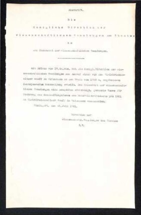 Anweisung zur Auszahlung von 1950 M an Hauff im für einen Ichthyosaurus.
