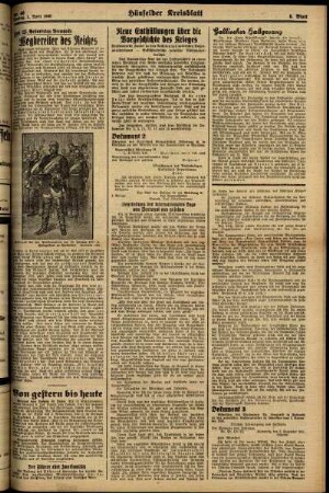 Zweite Ausgabe vom Montag, den 01. April 1940.