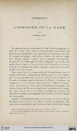 3.Ser. 4.1893: Contribution à l'histoire de la rage