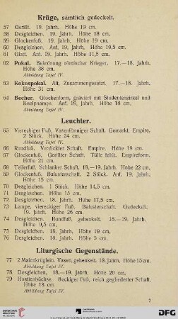 Liturgische Gegenstände (Nr. 77-92)