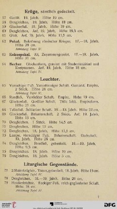 Liturgische Gegenstände (Nr. 77-92)
