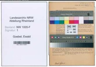Entnazifizierung Ewald Goebel , geb. 26.09.1895 (Verwaltungsarbeiter)
