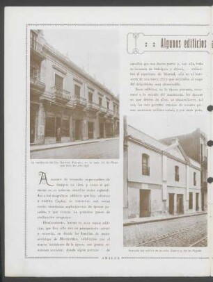 Algunos edificios antiguos de nuestra ciudad