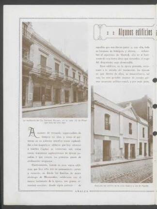 Algunos edificios antiguos de nuestra ciudad