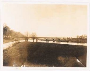 Umbau der Werra-Brücke bei Hedemünden Schinkelwettbewerb 1943: Wettbewerbsunterlagen: Ansicht der Werra-Brücke von SO