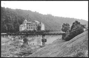 Braunsdorf. Zschopaubrücke mit Weberei Braunsdorf