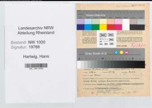 Entnazifizierung Hans Hartwig, geb. 17.06.1907 (Baurat)