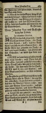 Vom Jüngsten Tag und Aufferstehung der Todten.