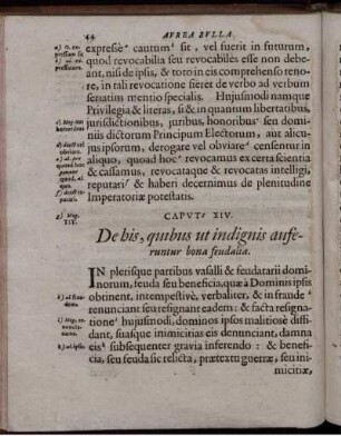 Caput XIV. De his, quibus ut indignis auferuntur bona feudalia