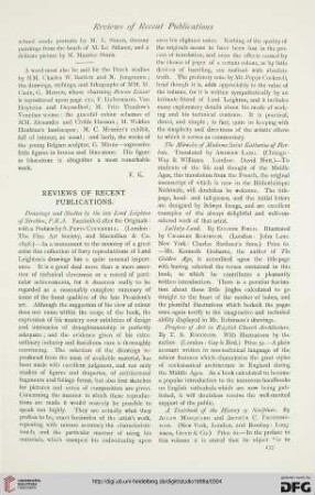 Reviews of recent publications