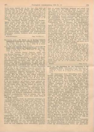 271-272 [Rezension] Harnack, Adolf v., Die älteste uns im Wortlaut bekannte dogmatische Erklärung eines römischen Bischofs