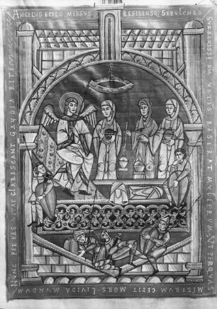 Codex Vyssegradensis / Kodex vyšehradský — Auferstehung Christi, Folio 43v