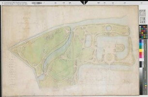 Crassenstein (Wadersloh) Entwurf des Parks 1851 (1 : 500) 66 x 100 kol. Zeichnung Peter Custodis, Neuß Wendt-Crassenstein K Nr. 3