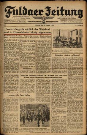 Ausgabe vom Freitag, den 26. Januar 1945.