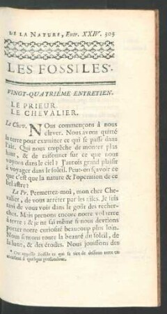 Vingt-quatrième Entretien. Les Fossiles.