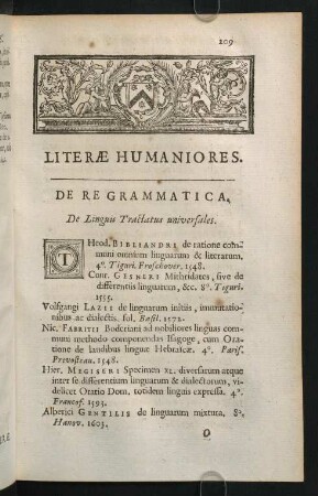 209-226, De Linguis Tractatus universales. - De re Metrita & Prosodia.