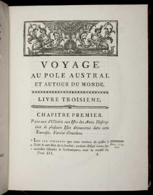 Voyage Au Pole Austral er Autour du Monde. Chapitre Premier.