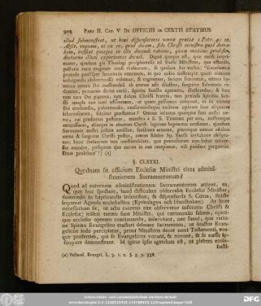 §. CLXXXI. Quodnam sit officium Ecclesiae Ministri circa administrationem Sacramentorum?