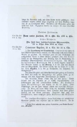 Dritter Zeitraum. Rom unter Kaisern, 31 v. Chr. bis 476 n. Chr.
