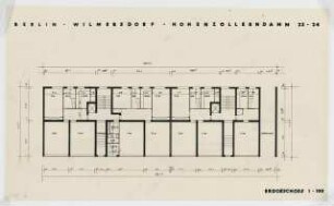 Wohnhäuser Hohenzollerndamm 23/24, Berlin-Wilmersdorf: Grundriss Erdgeschoss 1:100