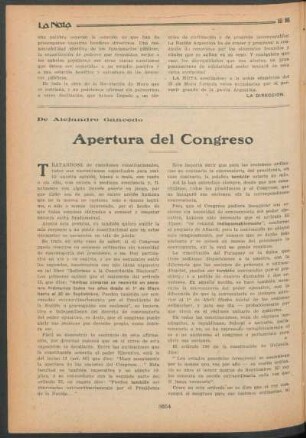 Apertura del congreso