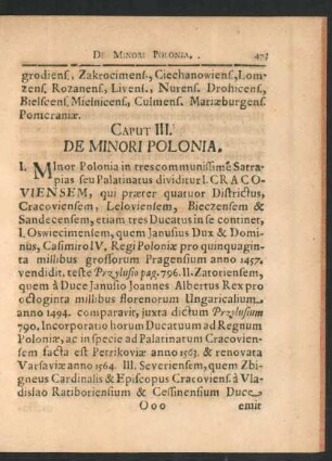 Caput III. De Minori Polonia.