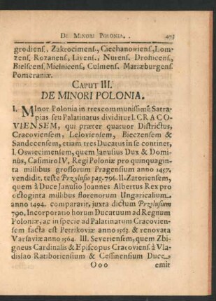 Caput III. De Minori Polonia.