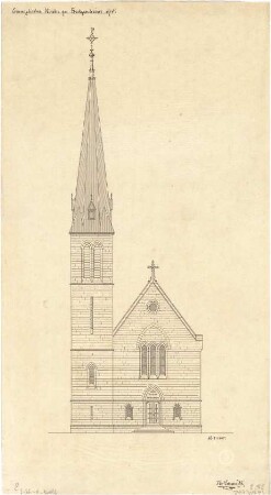 Schmidt, Heinrich von; Bretzenheim / Nahe; Ev. Kirche - Ansicht