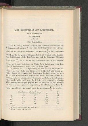 Zur Konstitution der Legierungen.