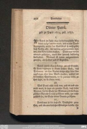 Olivier Patrü, geb. zu Paris 1604, gest. 1681.
