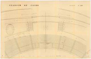 Sportfield Kairo Main Stadium: Grundriss Upper Circle, Sector N 5, 1:100
