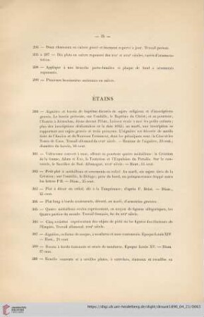 Étains (Nr. 300 - 311)