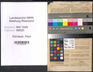 Entnazifizierung Paul Ebmeyer , geb. 08.05.1893 (Lehrer)