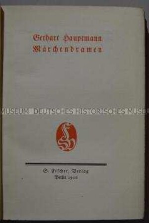Gerhart Hauptmann. Gesammelte Werke, 4. Bd.