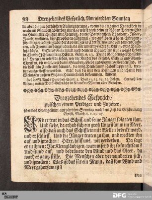 Dreyzehendes Gespräch, am vierdten Sonntag nach der Erscheinung Christi.