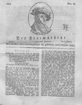 Nro. 29., Freitag, den 10. Februar 1809