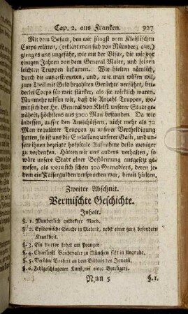 Zweiter Abschnit. Vermischte Geschichte.