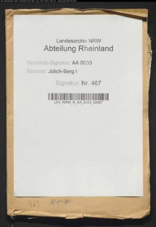Hessische und Nassauische Vermittlung in den Gebrechen mit KURKÖLN