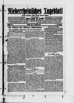 Niederrheinisches Tageblatt : Kempener Volkszeitung : Kempener Zeitung : Lobbericher Tageblatt : Heimatzeitung für den linken Niederrhein