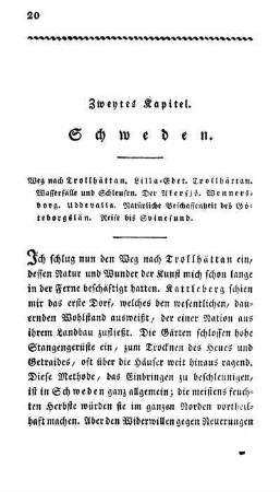 Zweytes Kapitel. Schweden