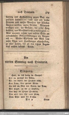 Am vierten Sonntag nach Trinitatis