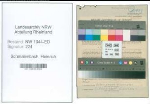 Entnazifizierung Heinrich Schmalenbach , geb. 23.09.1911 (Seelsorger)