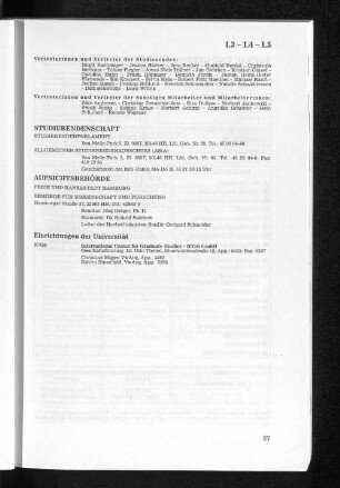 I.5 Aufsichtsbehörde