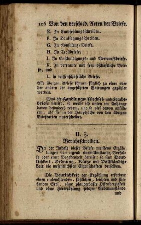 II. §. Berichtschreiben.