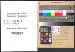 Entnazifizierung Bernhard Baumann , geb. 20.08.1911 (Buchhalter)