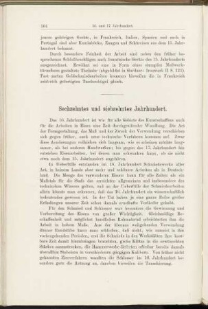 Sechszehntes und siebzehntes Jahrhundert.