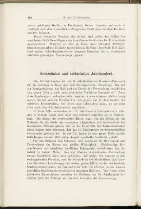 Sechszehntes und siebzehntes Jahrhundert.