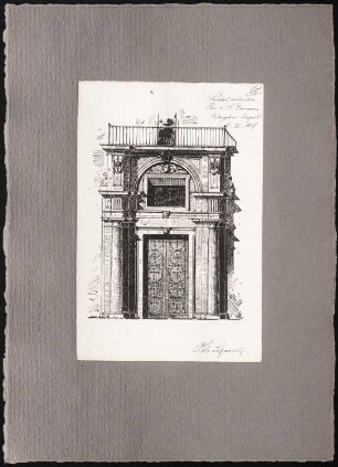 Reiseskizzen aus Pompeji, Neapel und Rom: Neapel: S. Domenico Maggiore (Ansicht Portal unter dem Chor)